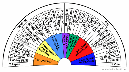 Bach flower chart 2.0 